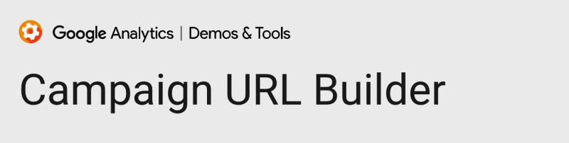 Outil Google Analytics campaign url builder